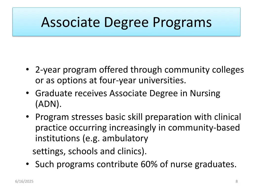 associate degree programs