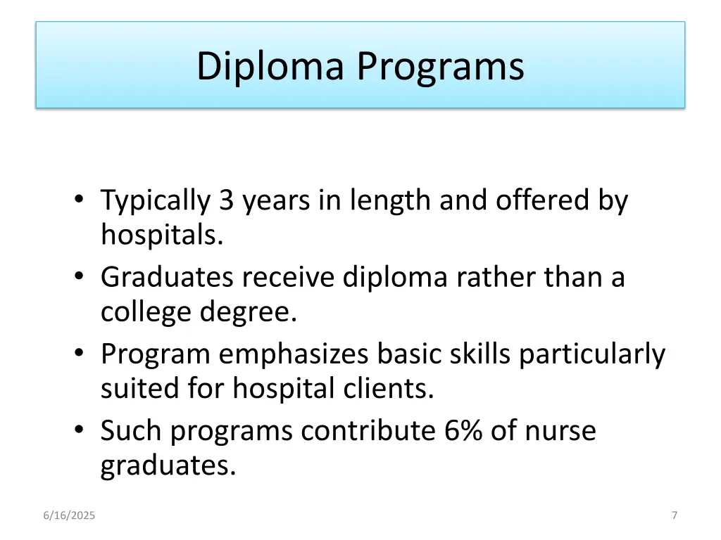 diploma programs
