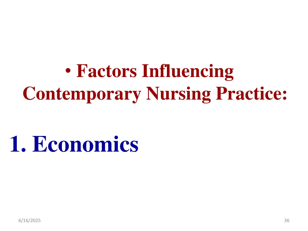 factors influencing contemporary nursing practice