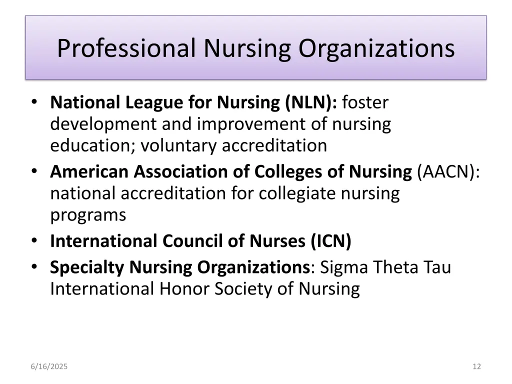professional nursing organizations 1