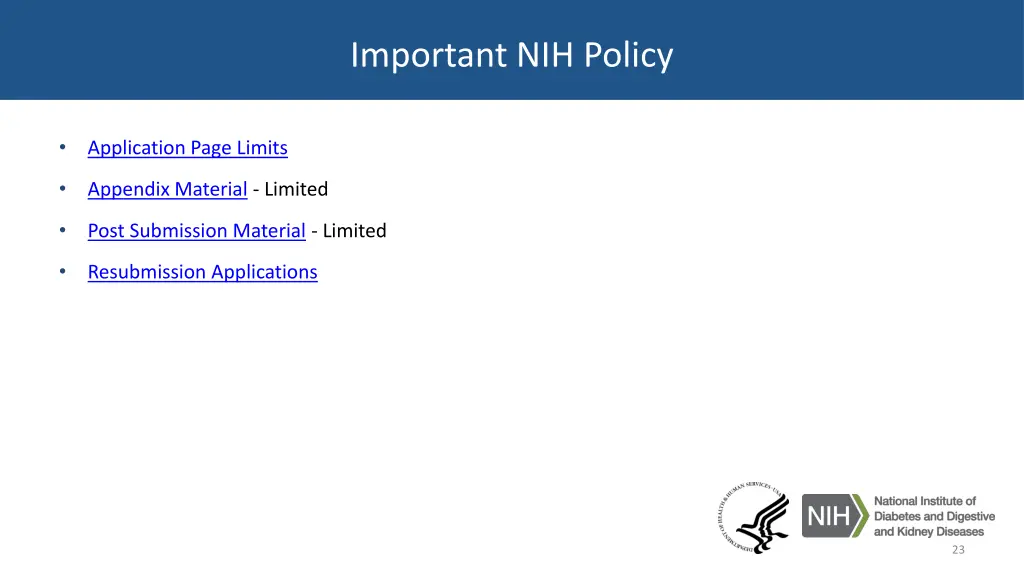 important nih policy