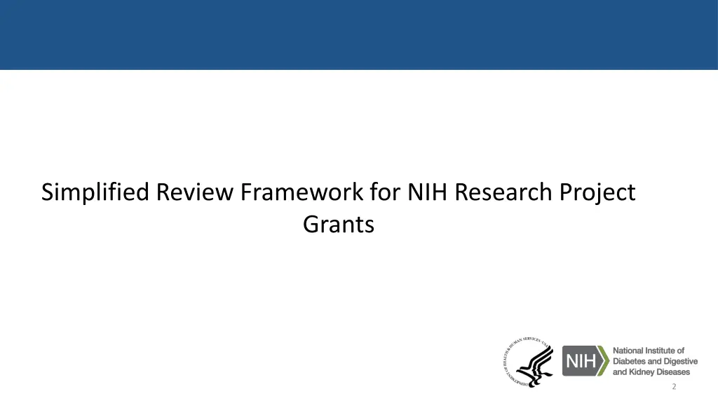 simplified review framework for nih research