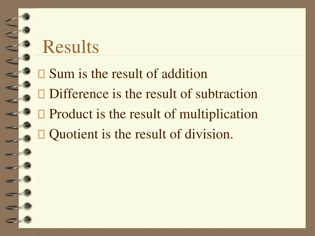 results