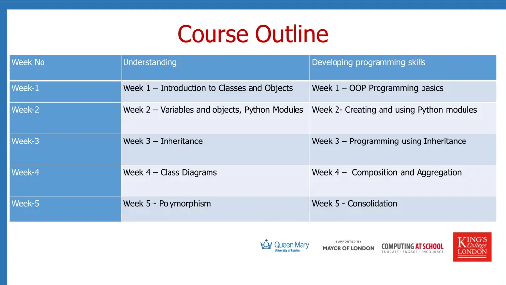 course outline