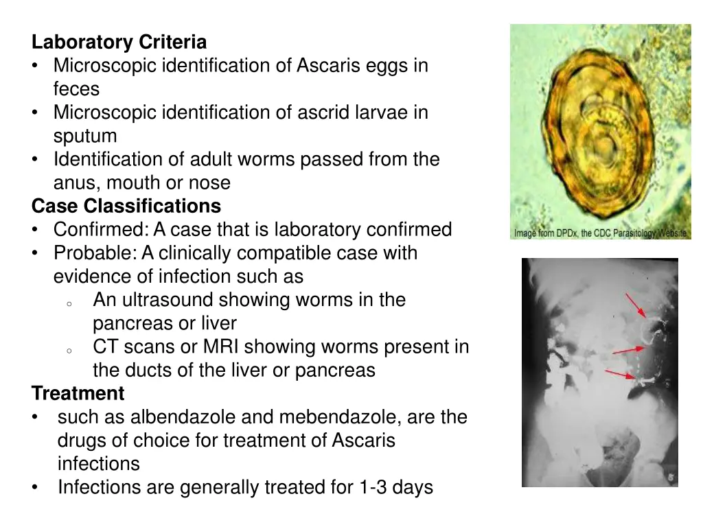 laboratory criteria microscopic identification
