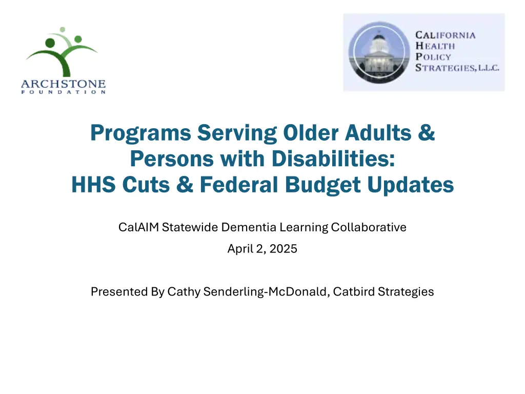 programs serving older adults persons with