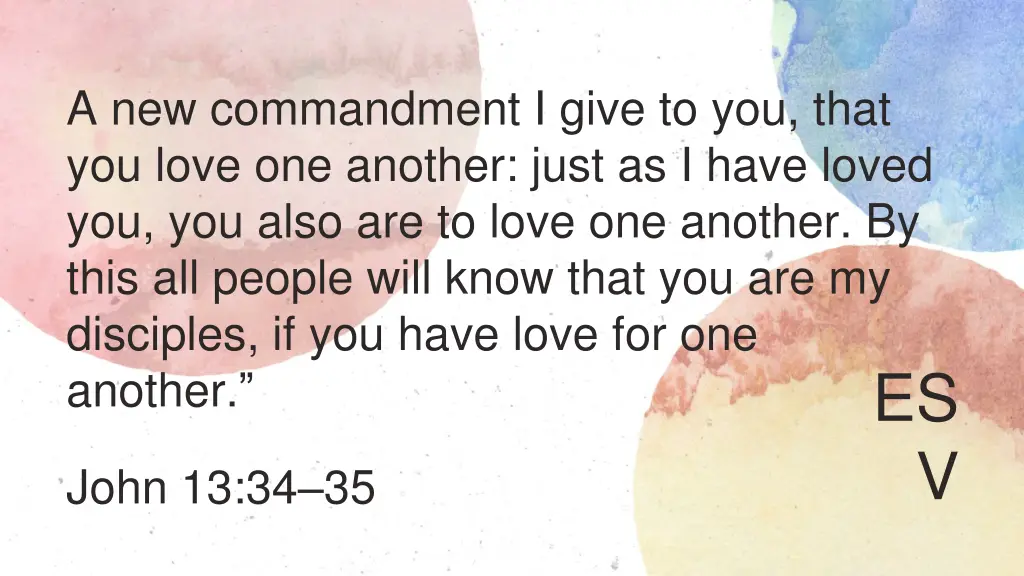 a new commandment i give to you that you love