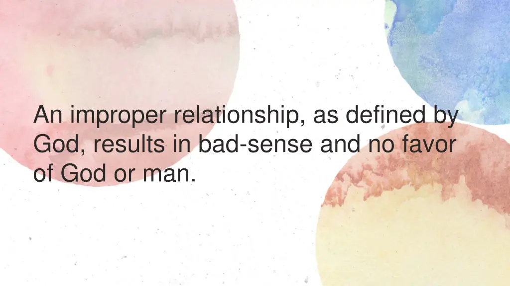 an improper relationship as defined