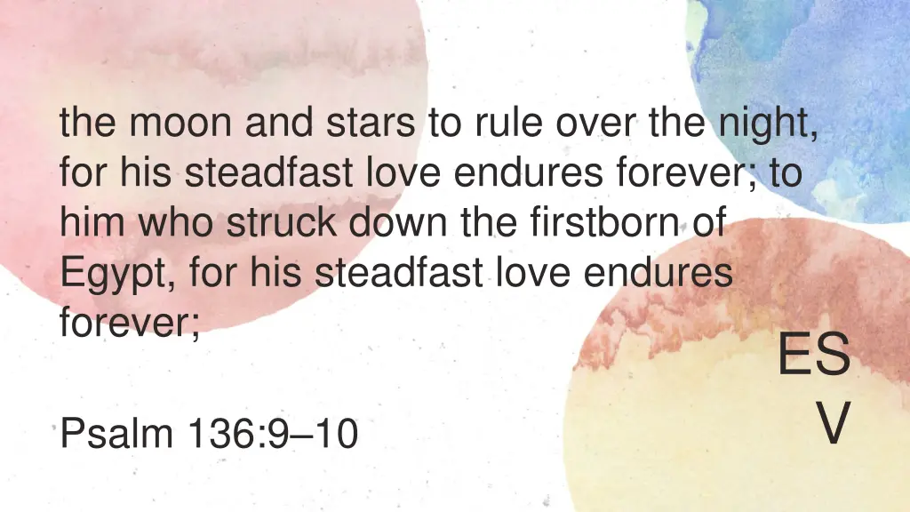 the moon and stars to rule over the night