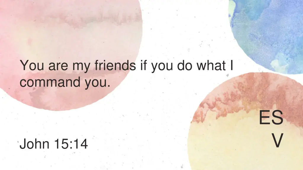 you are my friends if you do what i command you