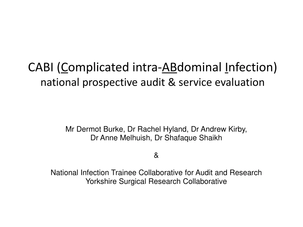 cabi complicated intra abdominal infection