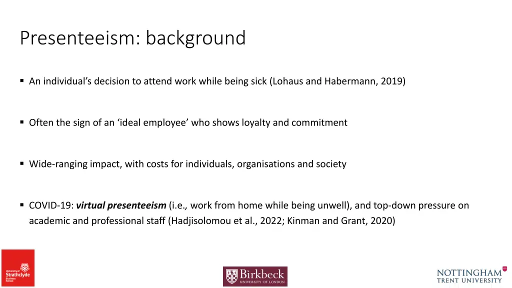 presenteeism background