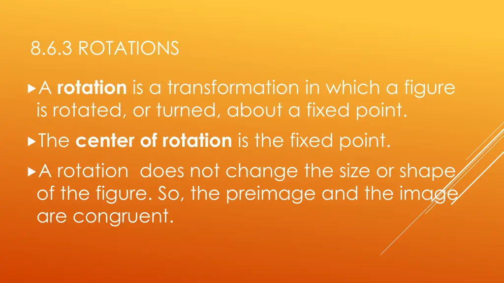 8 6 3 rotations