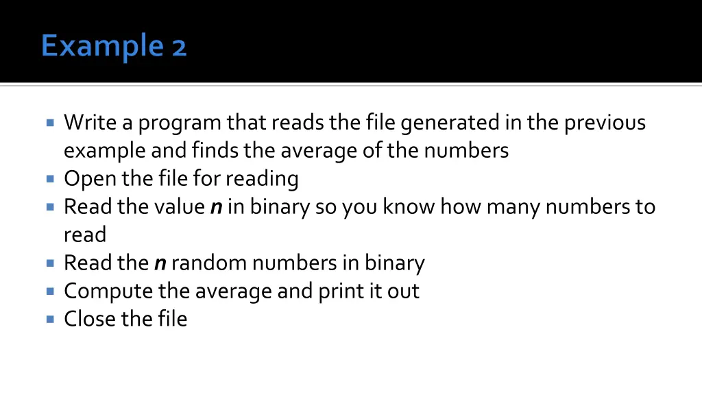 write a program that reads the file generated