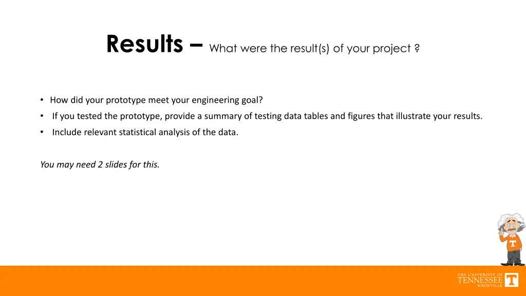 results what were the result s of your project