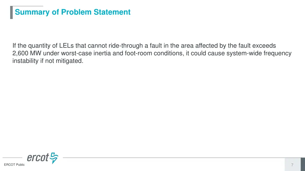 summary of problem statement