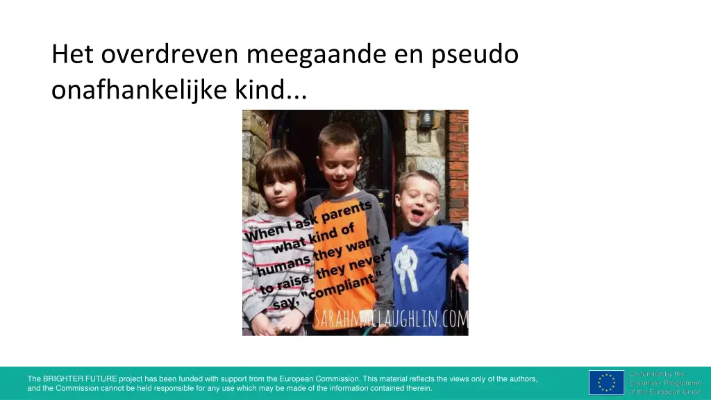 het overdreven meegaande en pseudo onafhankelijke