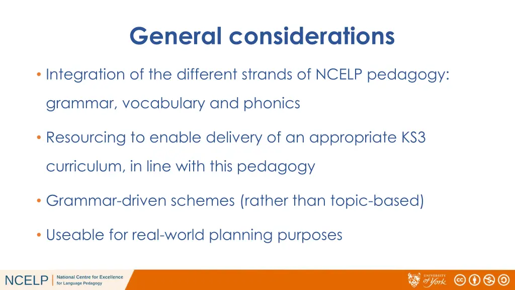 general considerations