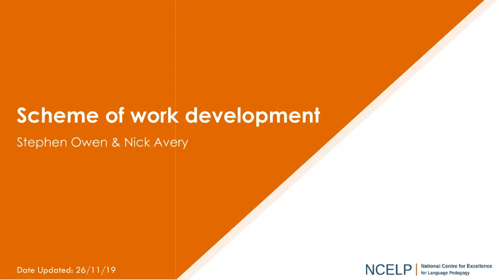 scheme of work development