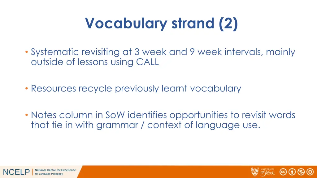 vocabulary strand 2