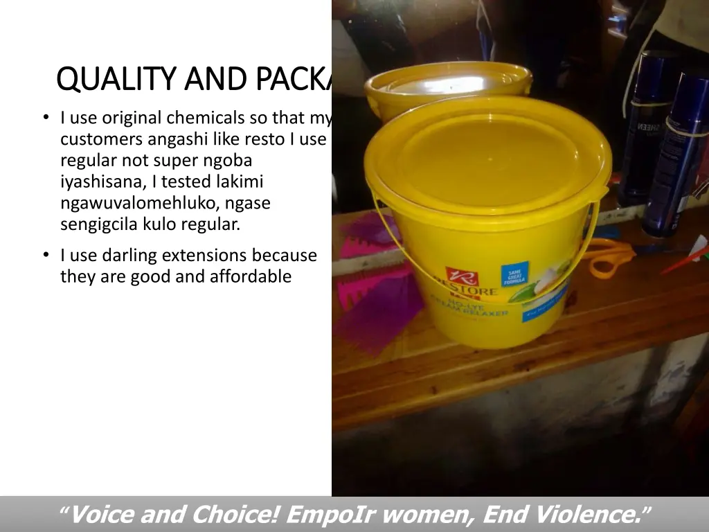 quality and packaging quality and packaging