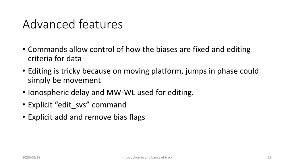 advanced features