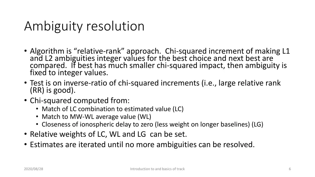 ambiguity resolution