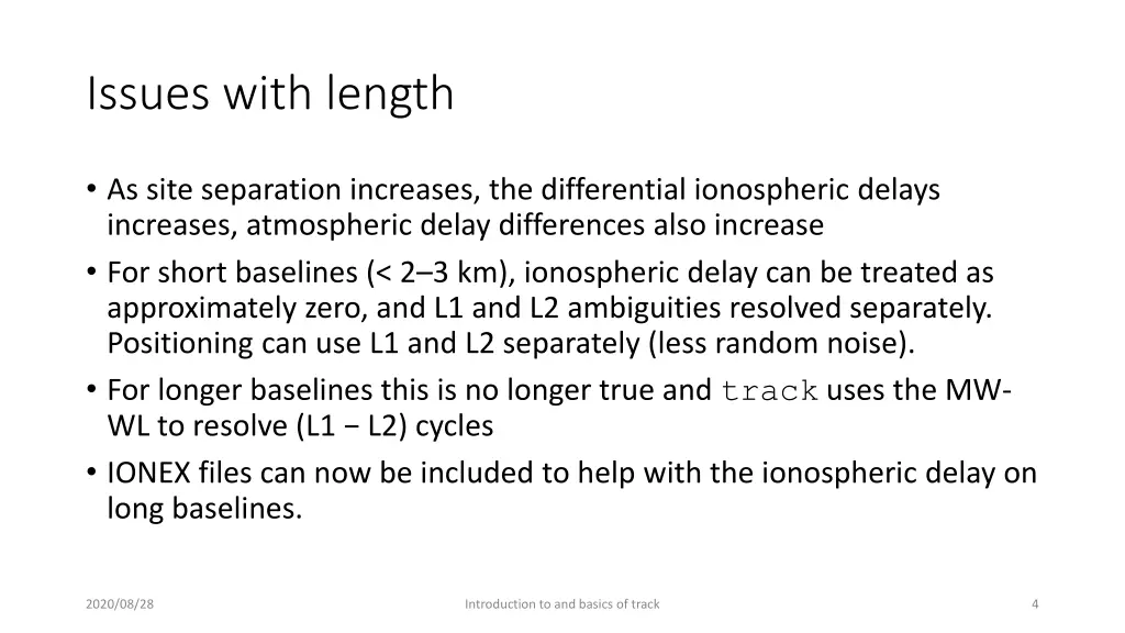 issues with length