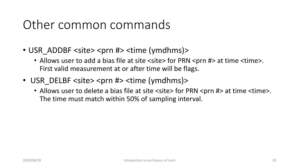 other common commands