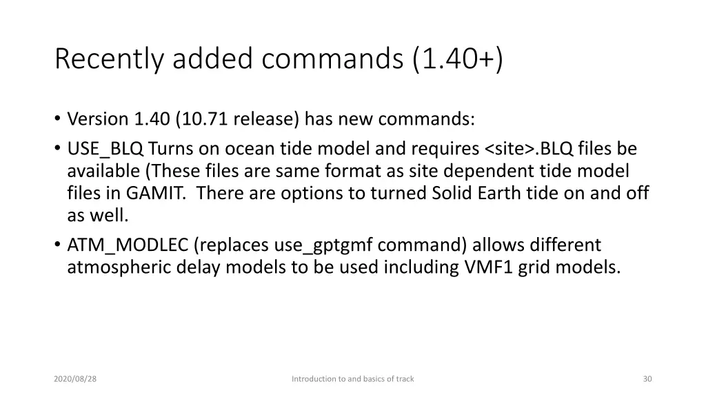 recently added commands 1 40