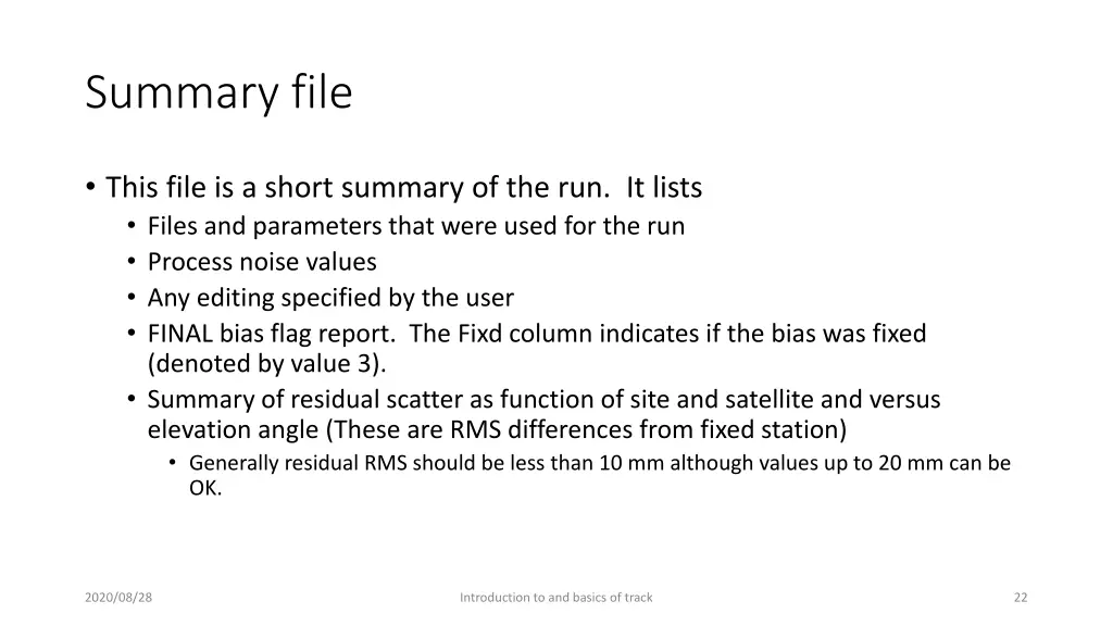 summary file