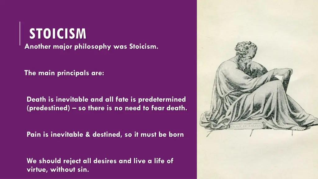 stoicism another major philosophy was stoicism