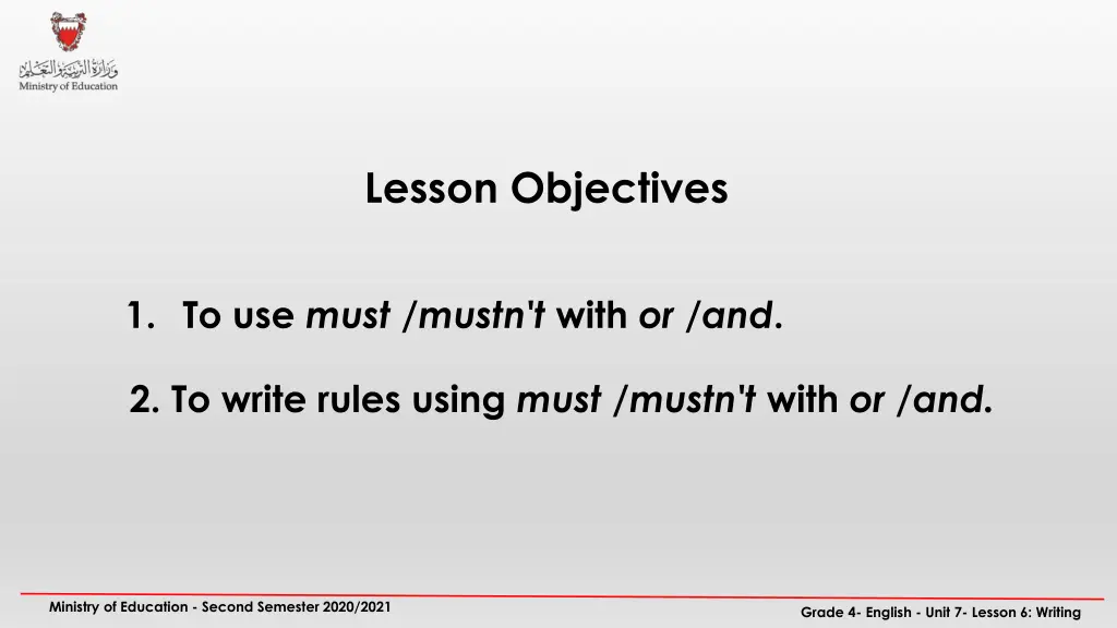 lesson objectives