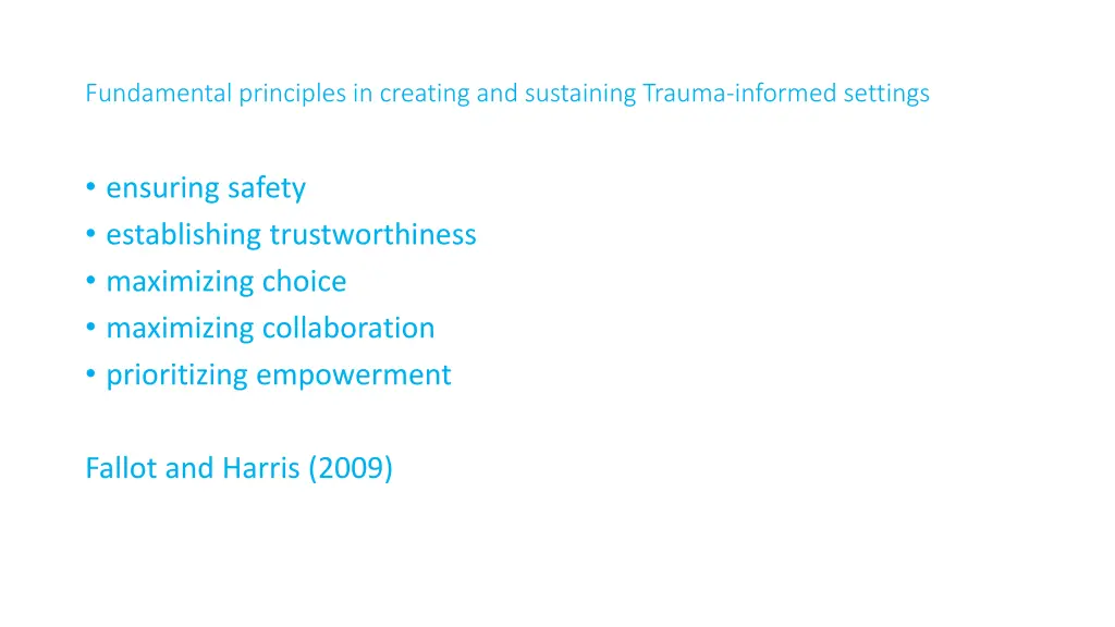 fundamental principles in creating and sustaining
