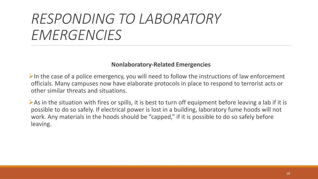 responding to laboratory emergencies 10