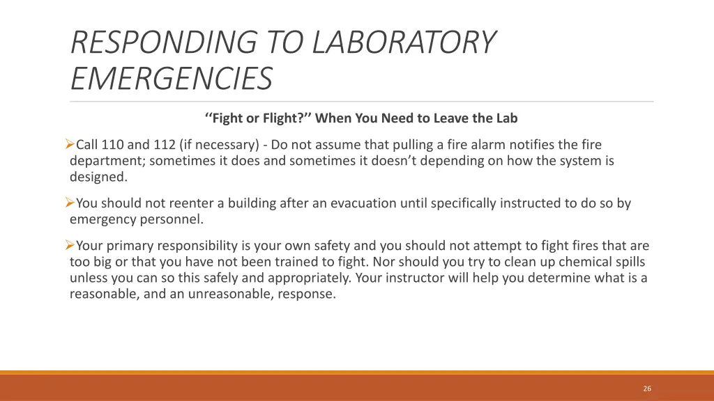 responding to laboratory emergencies 8