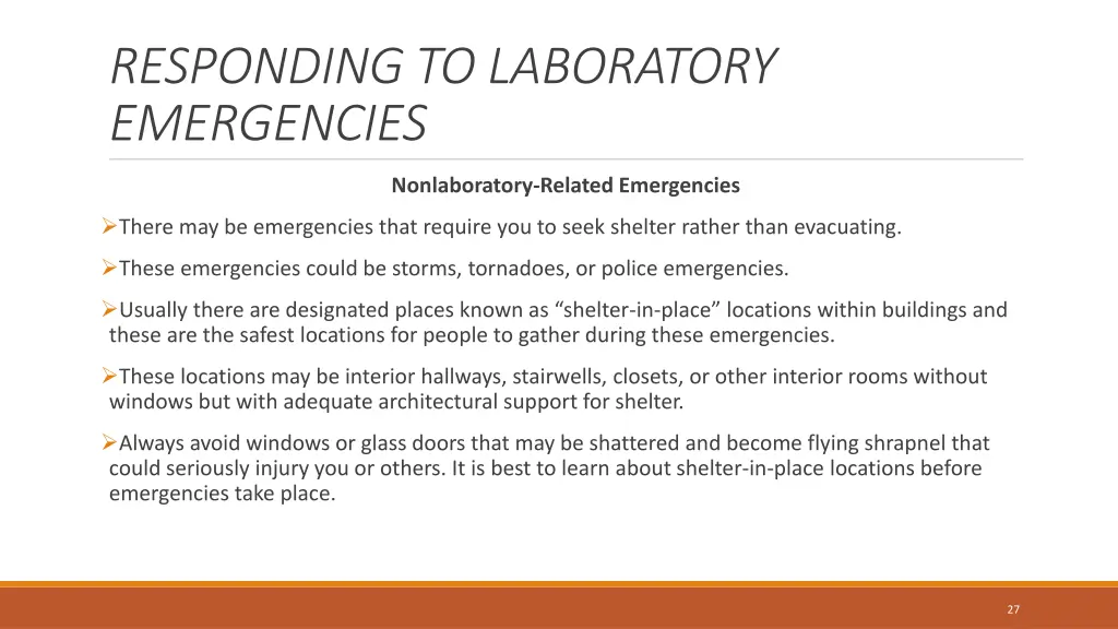 responding to laboratory emergencies 9