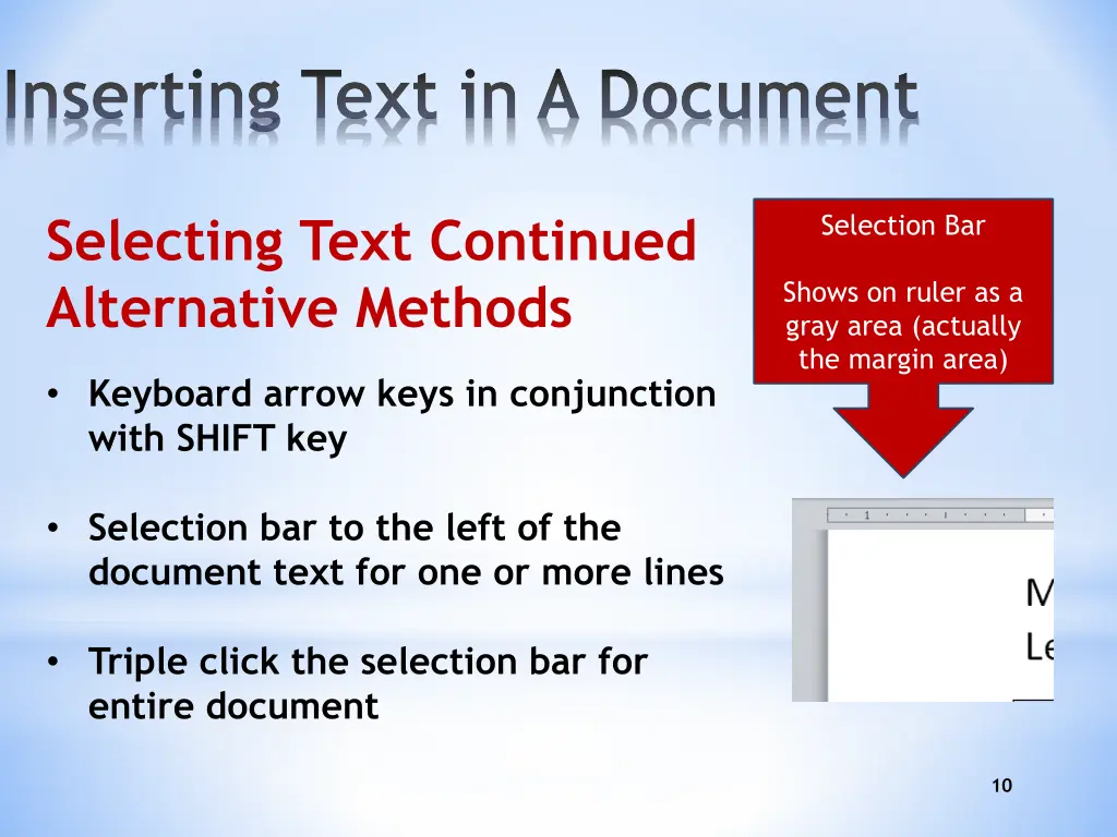 inserting text in a document 2