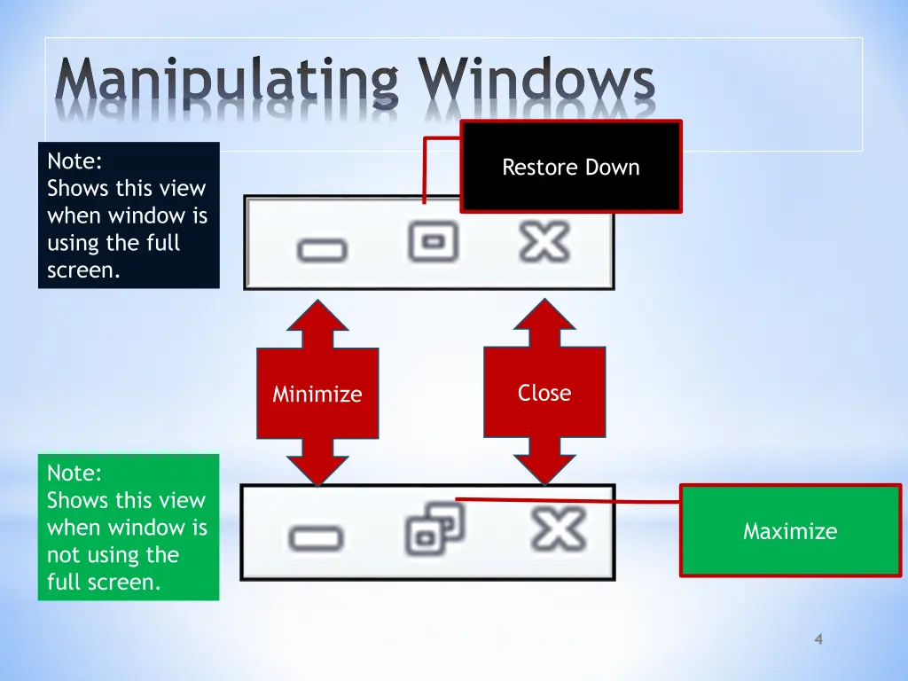 manipulating windows