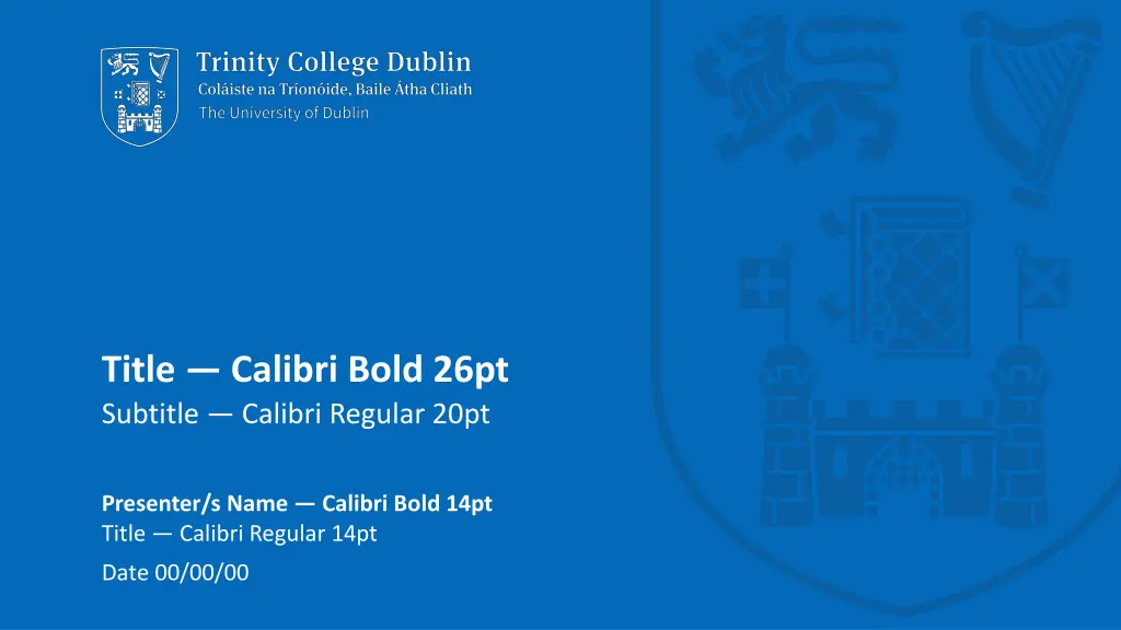 title calibri bold 26pt subtitle calibri regular