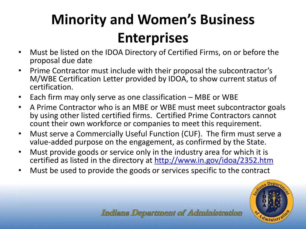 minority and women s business enterprises must