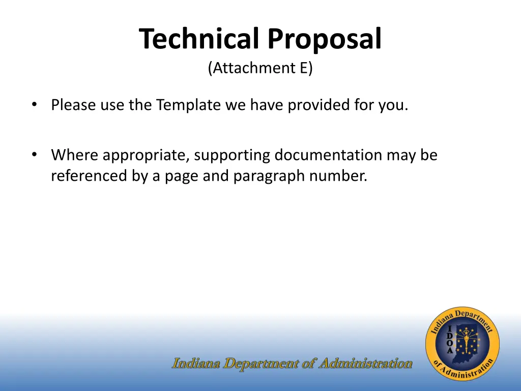 technical proposal attachment e