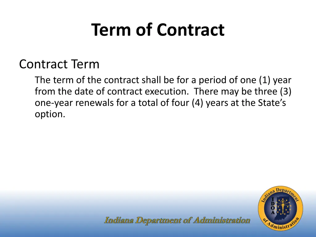 term of contract