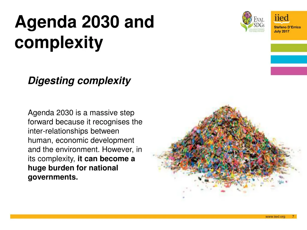 agenda 2030 and complexity