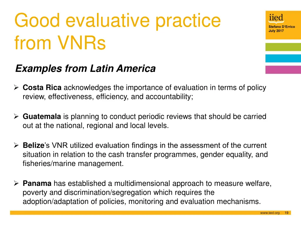 good evaluative practice from vnrs 3