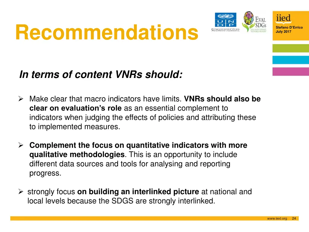 recommendations 4