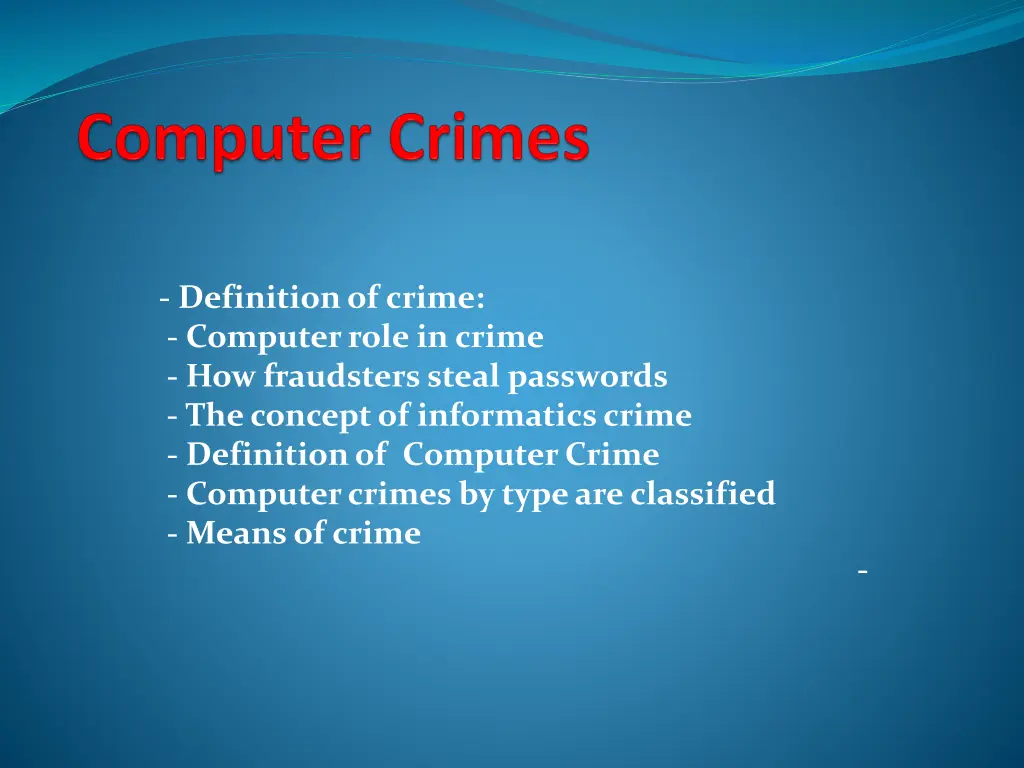 definition of crime computer role in crime
