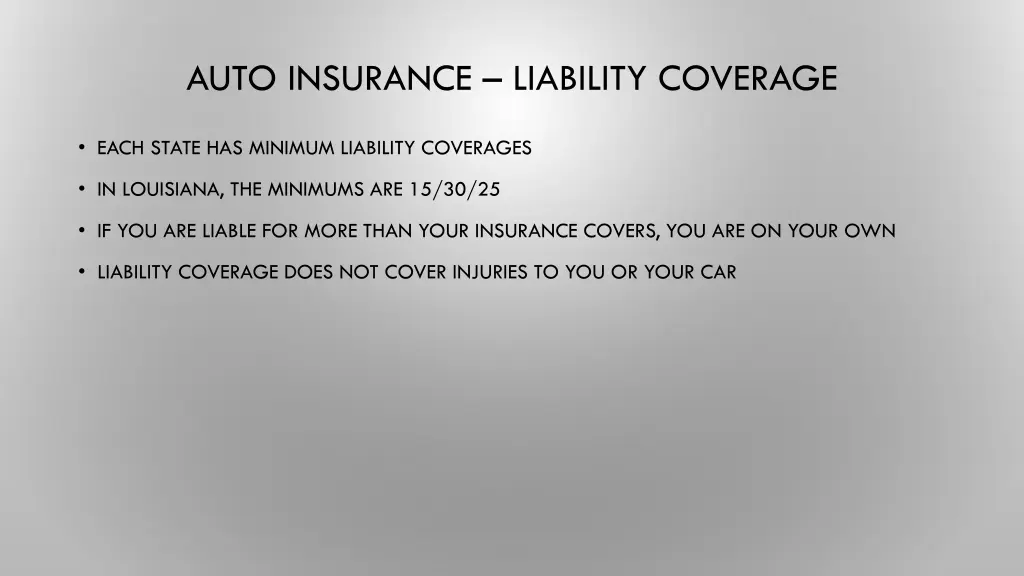 auto insurance liability coverage