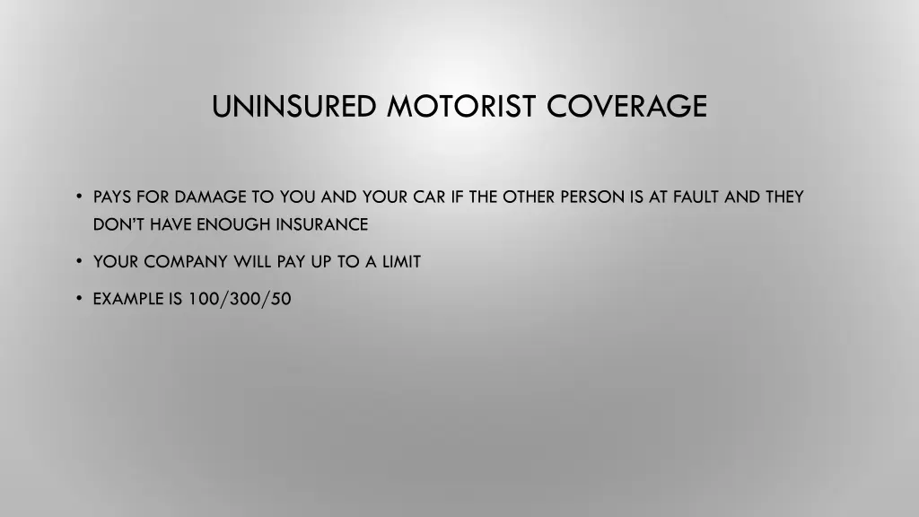 uninsured motorist coverage
