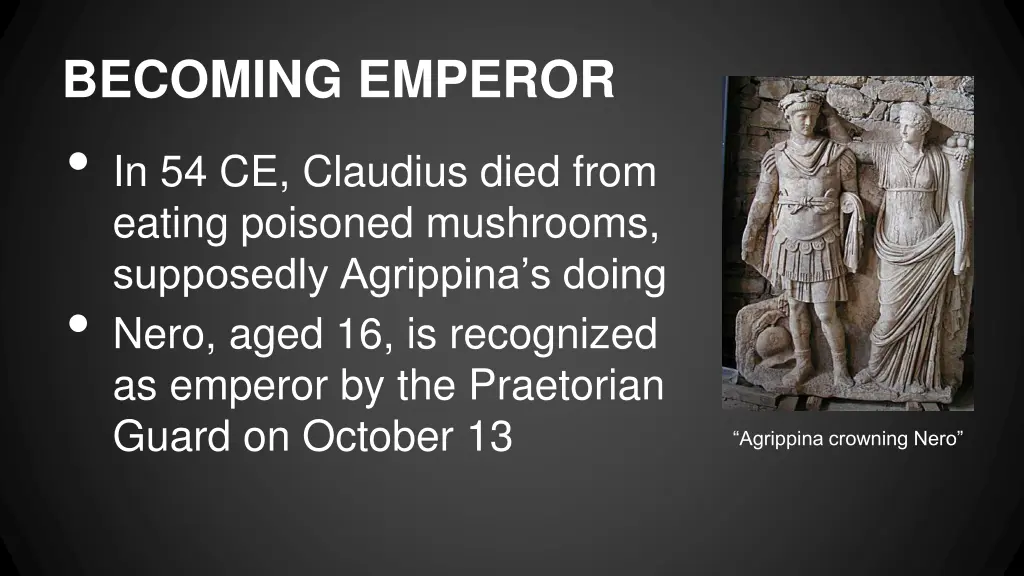 becoming emperor in 54 ce claudius died from
